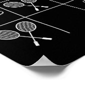 Grappige Badminton Grap - Noughts And Crosses Bote Poster (Hoek)