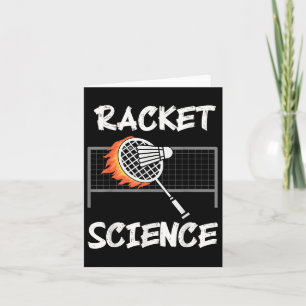 Grappige Badminton Humor Racket Science Shuttle Sp Kaart