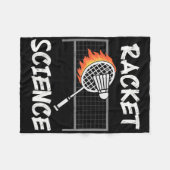 Grappige Badminton Humor Racket Wetenschap Shuttle Fleece Deken (Voorkant (Horizontaal))