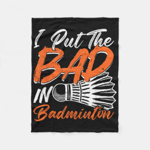 Grappige Badminton Humor Smash Shuttle Birdie Spor Fleece Deken