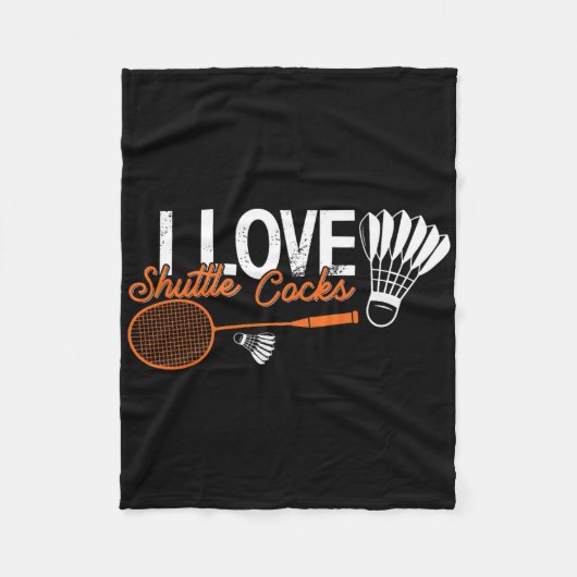 Grappige Badminton Humor Smash Shuttle Birdie Spor Fleece Deken (Voorkant)