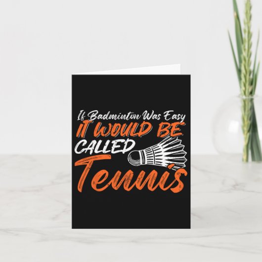 Grappige Badminton Humor Smash Shuttle Birdie Spor Kaart (Voorkant)