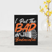 Grappige Badminton Humor Smash Shuttle Birdie Spor Kaart (Gele Bloem)