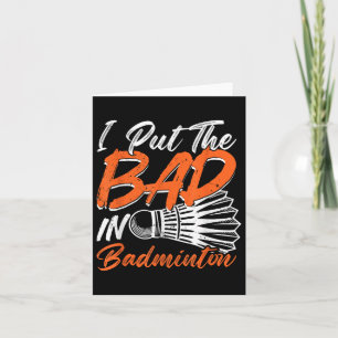 Grappige Badminton Humor Smash Shuttle Birdie Spor Kaart
