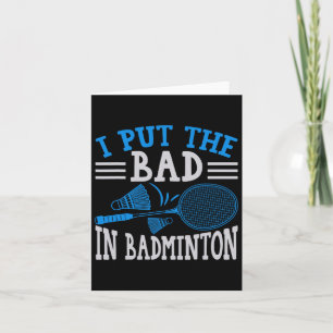 Grappige Badminton Humor Smash Shuttle Birdie Spor Kaart