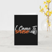 Grappige Badminton Humor Smash Shuttle Birdie Spor Kaart (Gele Bloem)