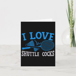 Grappige Badminton Humor Smash Shuttle Birdie Spor Kaart