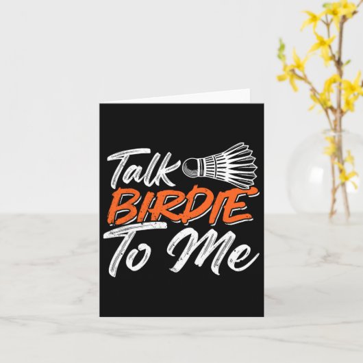 Grappige Badminton Humor Smash Shuttle Birdie Spor Kaart (Gele Bloem)