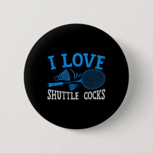Grappige Badminton Humor Smash Shuttle Birdie Spor Ronde Button 5,7 Cm