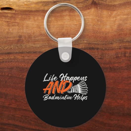 Grappige Badminton Humor Smash Shuttle Birdie Spor Sleutelhanger (Voorkant)