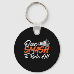 Grappige Badminton Humor Smash Shuttle Birdie Spor Sleutelhanger