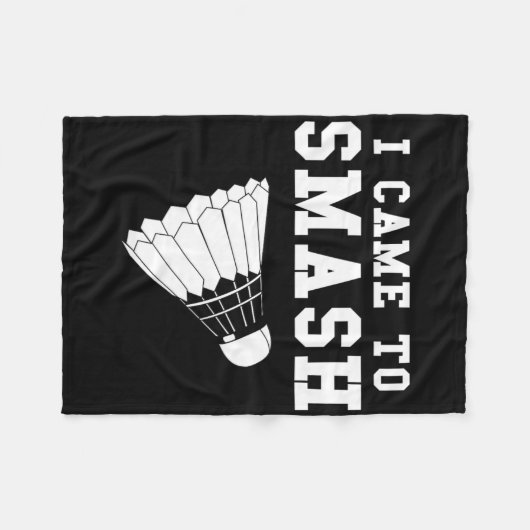 Grappige Badminton Humor Smash Shuttle Quote Fleece Deken (Voorkant (Horizontaal))