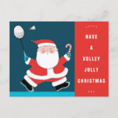 Grappige Badminton Kerst Briefkaarten (Voorkant)