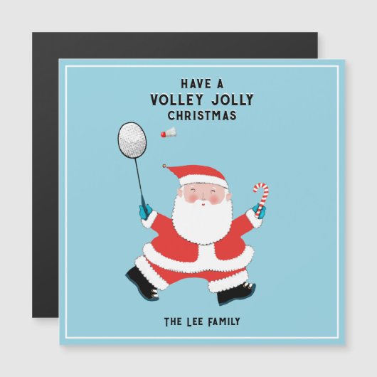 Grappige Badminton Kerst Kaarten (Voorkant / Achterkant)
