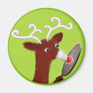 Grappige Badminton Kerst Kousen Vulling Magneet