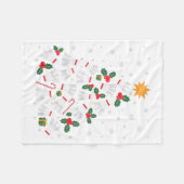Grappige Badminton Kerstboom Lichtjes Kerstman Man Fleece Deken (Voorkant (Horizontaal))