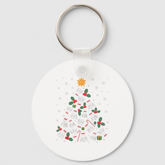 Grappige Badminton Kerstboom Lichtjes Kerstman Man Sleutelhanger (Voorkant)