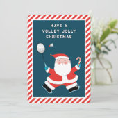 Grappige Badminton Kerstkaarten Feestdagenkaart (Staand voorkant)