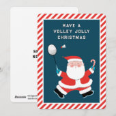 Grappige Badminton Kerstkaarten Feestdagenkaart (Voorkant / Achterkant)