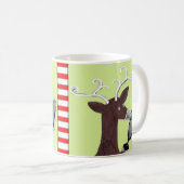 Grappige Badminton Kerstmis Koffiemok (Voorkant rechts)