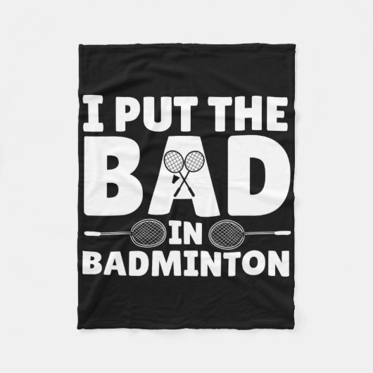 Grappige badminton kunst voor mannen vrouwen shutt fleece deken (Voorkant)