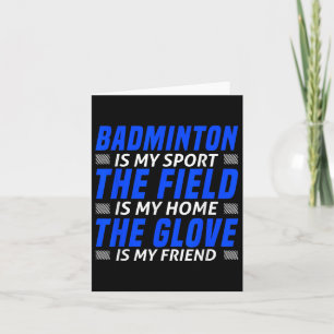 Grappige badminton kunst voor mannen vrouwen shutt kaart