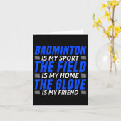 Grappige badminton kunst voor mannen vrouwen shutt kaart (Gele Bloem)