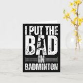 Grappige badminton kunst voor mannen vrouwen shutt kaart (Gele Bloem)