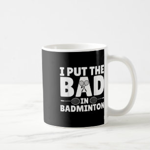 Grappige badminton kunst voor mannen vrouwen shutt koffiemok