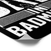 Grappige badminton kunst voor mannen vrouwen shutt poster (Hoek)