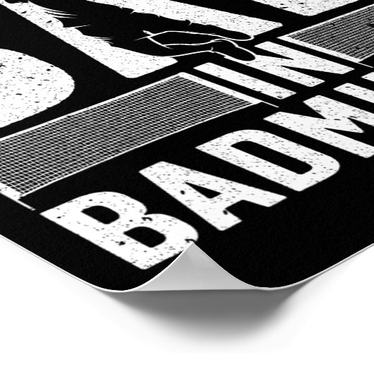 Grappige badminton kunst voor mannen vrouwen shutt poster (Hoek)