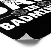 Grappige badminton kunst voor mannen vrouwen shutt poster (Hoek)