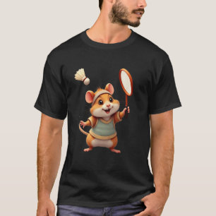Grappige badminton-kunst voor mannen vrouwen train t-shirt