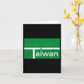 Grappige Badminton Match Nieuw Taiwan Vlag Alterna Kaart (Gele Bloem)