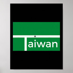 Grappige Badminton Match Taiwan Nieuwe Vlag Ontwer Poster