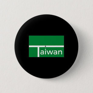 Grappige Badminton Match Taiwan Nieuwe Vlag Ontwer Ronde Button 5,7 Cm