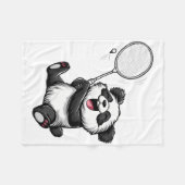 Grappige Badminton Panda Badminton Speler Shuttle Fleece Deken (Voorkant (Horizontaal))