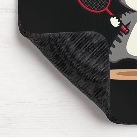 Grappige Badminton Schattigee Cat Racket Shuttle M Muismat (Hoek)