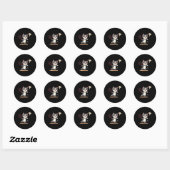 Grappige Badminton Schattigee Cat Racket Shuttle M Ronde Sticker (Vel)