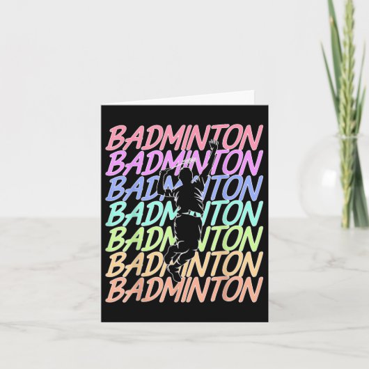 Grappige  Badminton Shuttle Badminton Player S Kaart (Voorkant)