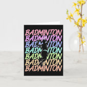 Grappige  Badminton Shuttle Badminton Player S Kaart (Gele Bloem)