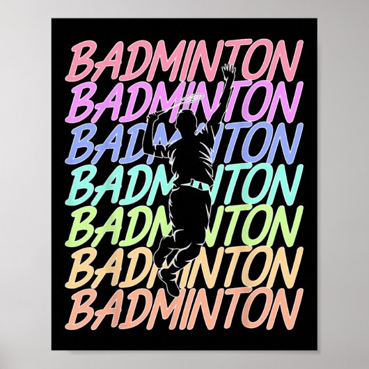 Grappige  Badminton Shuttle Badminton Player S Poster (Voorkant)