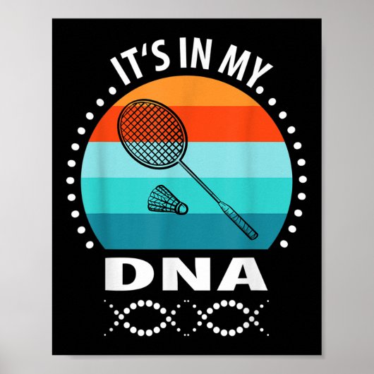 Grappige  Badminton Shuttle Badminton Player S Poster (Voorkant)