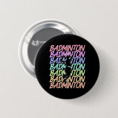 Grappige Badminton Shuttle Badminton Player S Ronde Button 5,7 Cm (Voorkant /achterkant)
