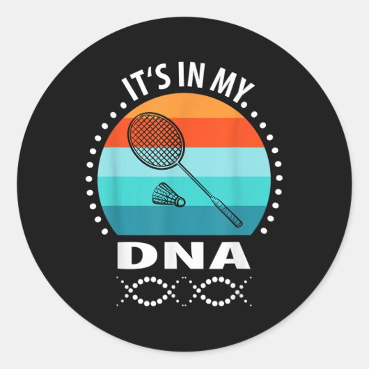 Grappige  Badminton Shuttle Badminton Player S Ronde Sticker (Voorkant)