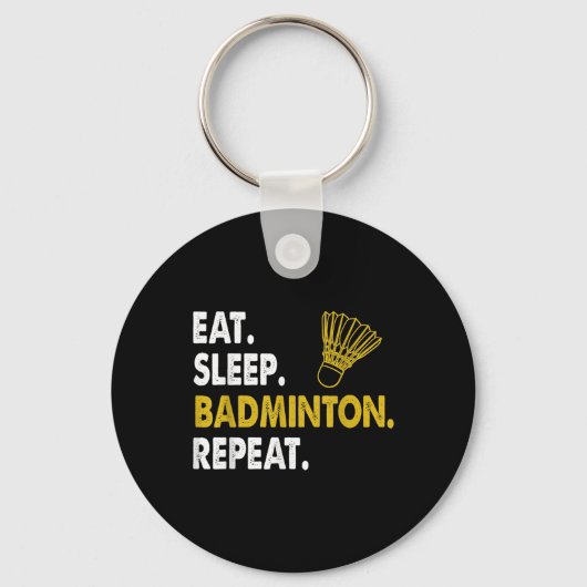 Grappige Badminton Shuttle Nieuwigheid T-shirt Sleutelhanger (Voorkant)