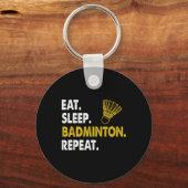 Grappige Badminton Shuttle Nieuwigheid T-shirt Sleutelhanger (Voorkant)