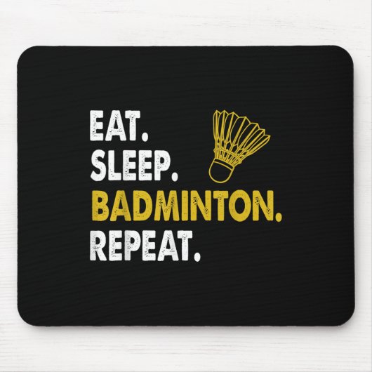 Grappige Badminton Shuttle Noveltie T-shirt Muismat (Voorkant)