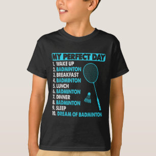 Grappige Badminton Shuttle Rackets Nieuwigheid T-s T-shirt