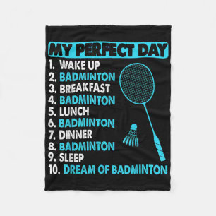 Grappige Badminton Shuttle Rackets Noveltyshirt Fleece Deken